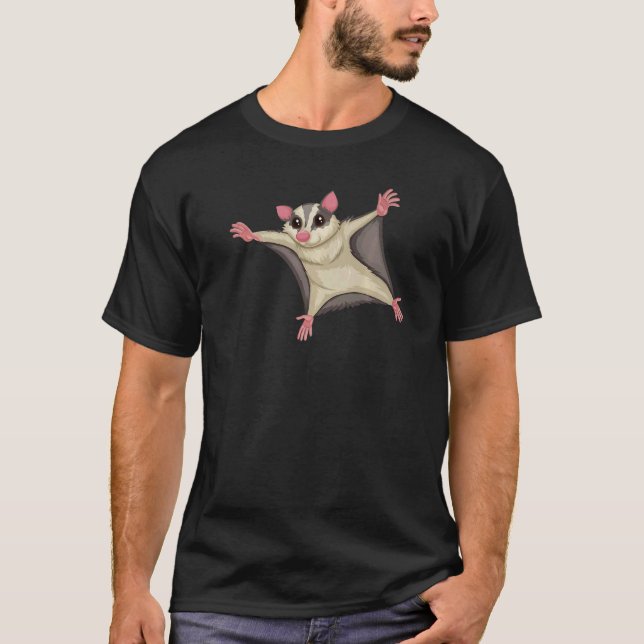 Flying Kite Squirrel  Squirrels Animal  Graphic T-Shirt (Front)