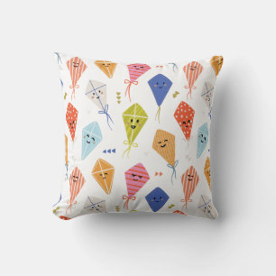 Flying kites nursery family cushion