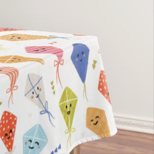 Flying kites nursery family tablecloth