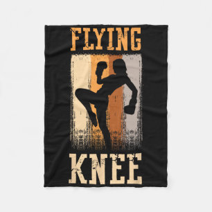 Flying Knee Defense Kick Punch Karate Professional Fleece Blanket