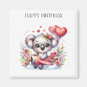 Flying Koala Birthday Magnet