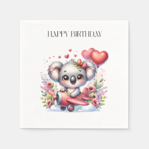 Flying Koala Birthday Napkin