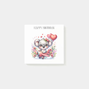 Flying Koala Birthday Post-it Notes