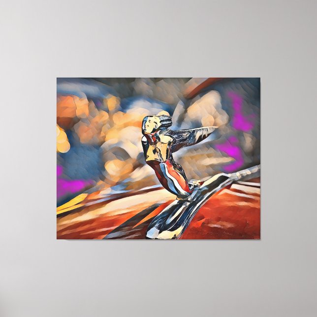 Flying Lady Hood Ornament Canvas Print (Front)