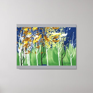 Flying Leaves Canvas Print