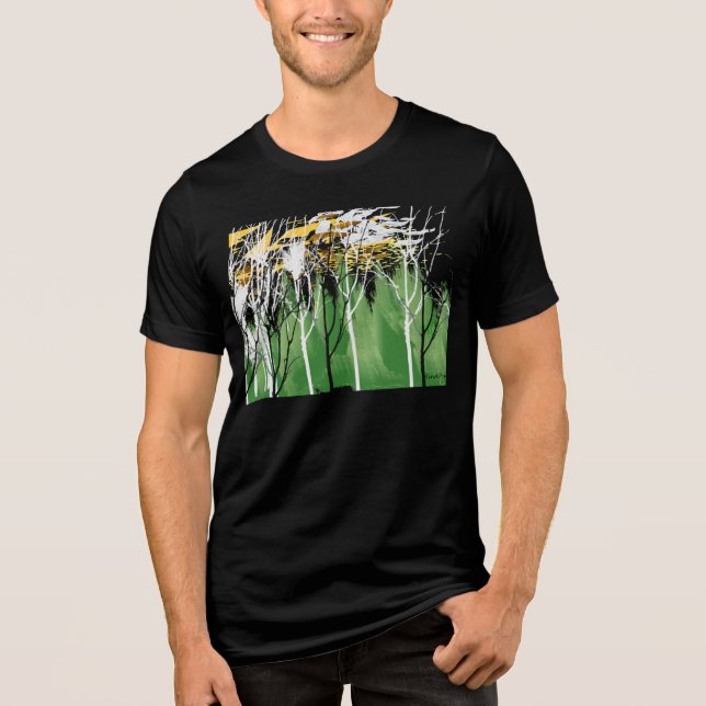 Flying Leaves T-Shirt Tri-Blend Shirt (Front)