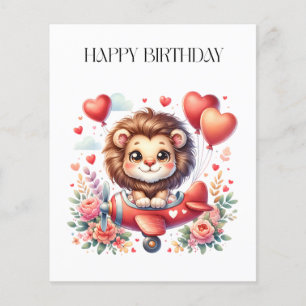 Flying Lion Birthday Flyer