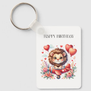 Flying Lion Birthday Key Ring