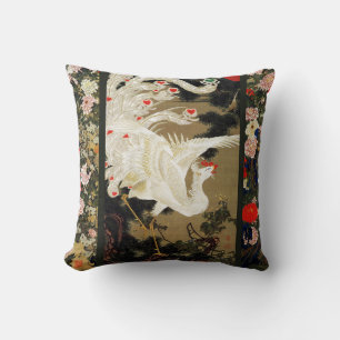 FLYING LOVE PHOENIX,Feathers,Hearts Floral Cushion