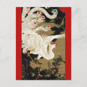 FLYING LOVE PHOENIX,Feathers,Hearts Valentine Day Postcard