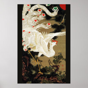 FLYING LOVE PHOENIX,Feathers,Hearts Valentine Day Poster