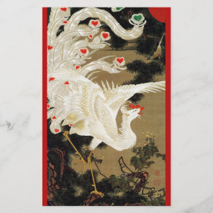 FLYING LOVE PHOENIX,Feathers,Hearts Valentine Day Stationery