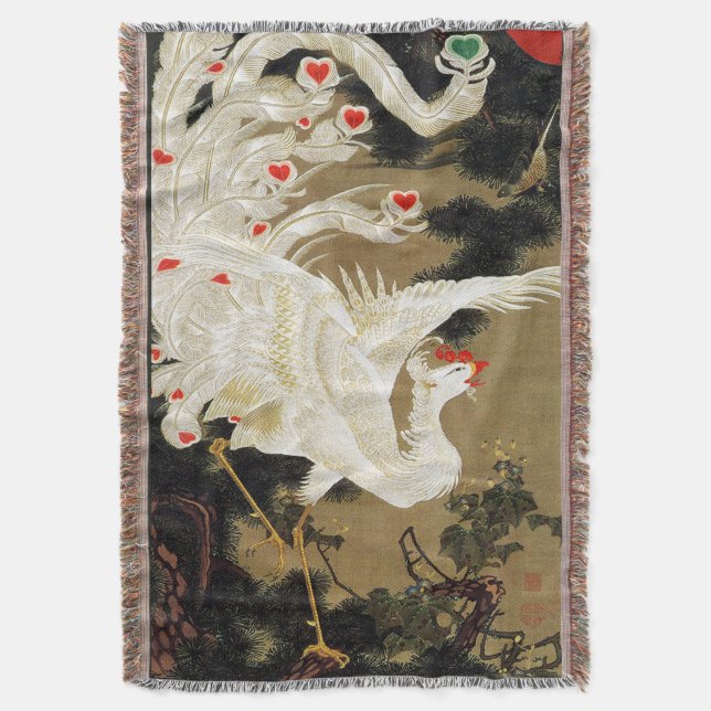 FLYING LOVE PHOENIX,Feathers,Hearts Valentine Day Throw Blanket (Front Vertical)