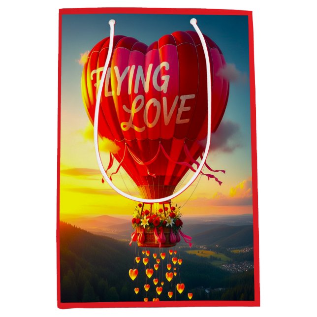 FLYING LOVE THIS CHRISTMAS MEDIUM GIFT BAG (Front)