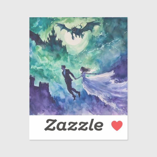 Flying Lovers - Watercolor Painting (Sheet)