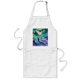 Flying Lovers - Watercolor Painting Long Apron