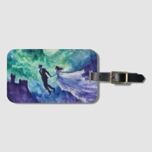Flying Lovers - Watercolor Painting Luggage Tag
