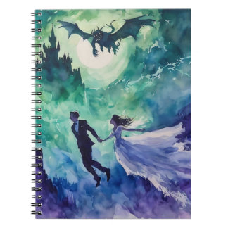 Flying Lovers - Watercolor Painting Notebook