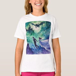 Flying Lovers - Watercolor Painting T-Shirt