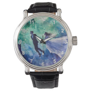 Flying Lovers - Watercolor Painting Watch