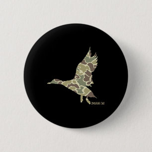 Flying Mallard Duck Camouflage Camo Duck Hunting C 6 Cm Round Badge