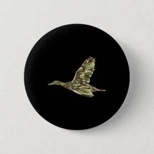 Flying Mallard Duck Camouflage Camo Duck Hunting C 6 Cm Round Badge