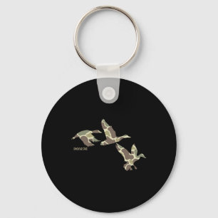 Flying Mallard Duck Camouflage Camo Duck Hunting C Key Ring