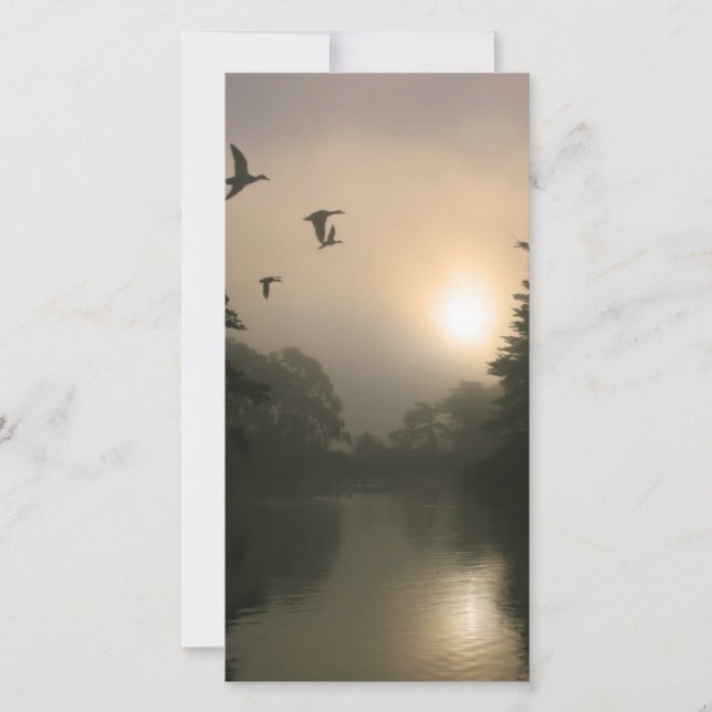 Flying Mallards and Morning Fog (Front)