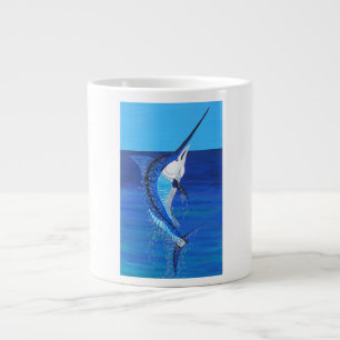 Flying marlin  large coffee mug