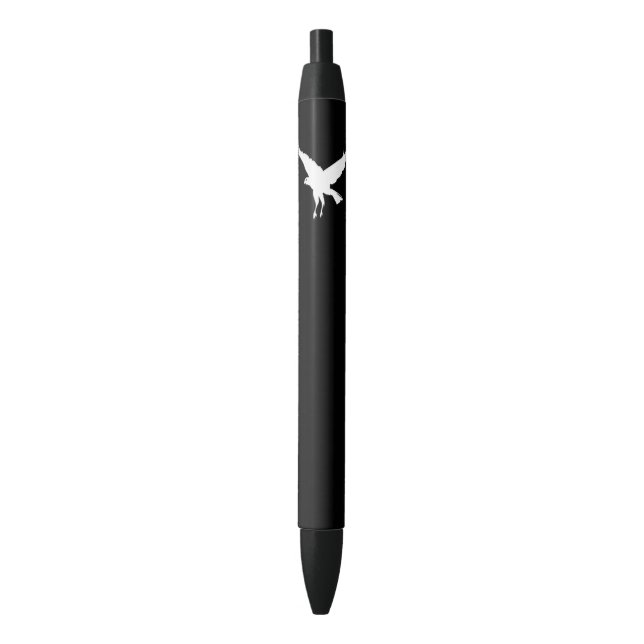 Flying marsh harrier black ink pen (Front Vertical)