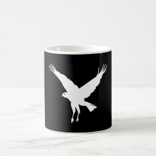 Flying marsh harrier coffee mug