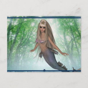 Flying Mermaid out of Water Design ~ Fantasy Postcard