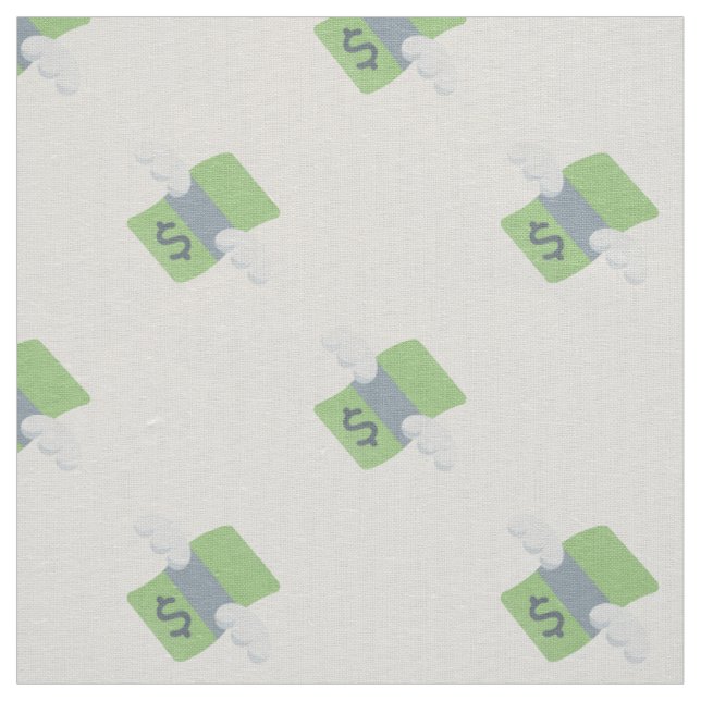 flying money emoji fabric (Swatch)