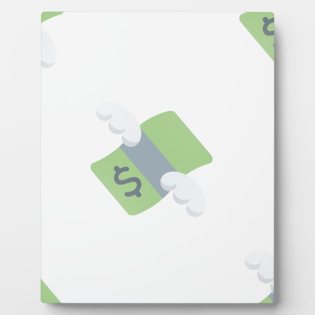 flying money emoji plaque (Front)