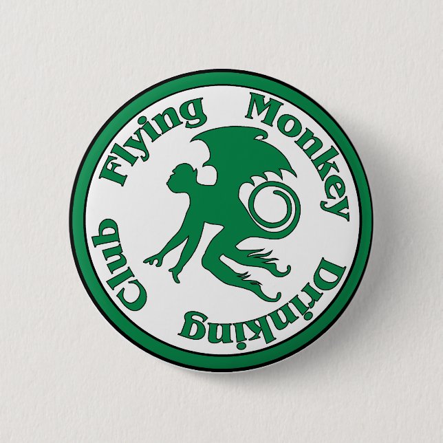 Flying Monkey Drinking Club 6 Cm Round Badge (Front)