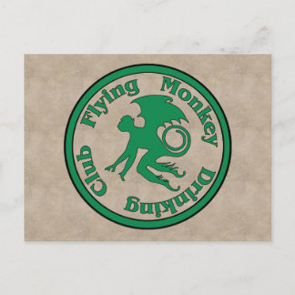 Flying Monkey Drinking Club Postcard