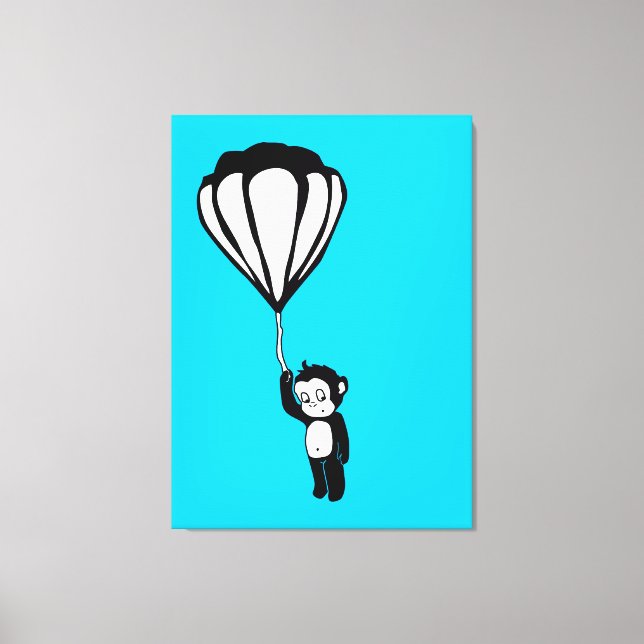 flying monkey : hot air balloon canvas print (Front)