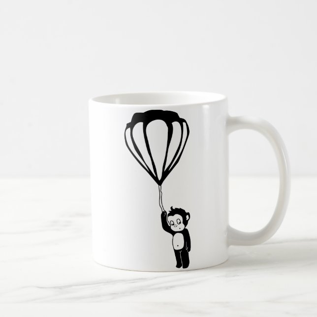flying monkey : hot air balloon coffee mug (Right)