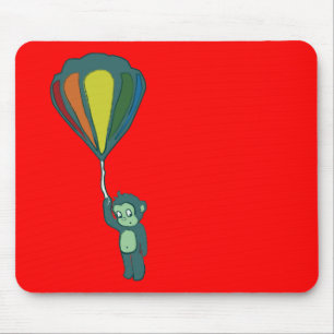 flying monkey : hot air balloon mouse mat