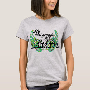 Flying Monkey Wings Humourous Typography T-Shirt