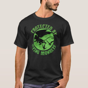 Flying Monkey Witch Gift Protected by Flying Monke T-Shirt