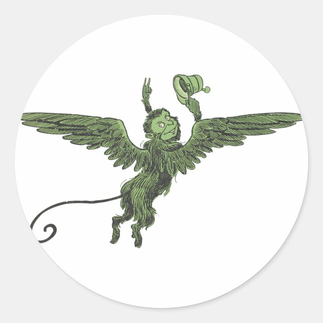 Flying Monkey, Wizard of Oz Classic Round Sticker (Front)
