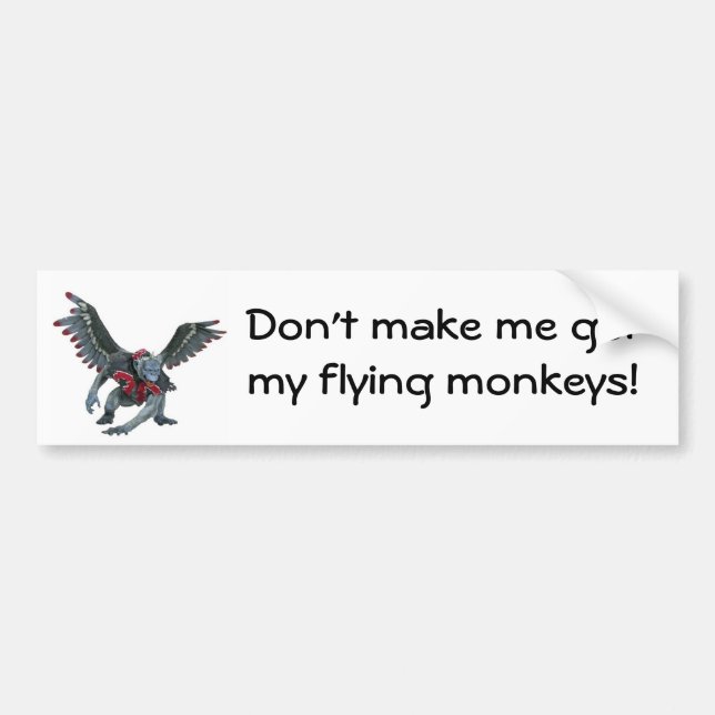 Flying Monkeys Bumper Sticker (Front)