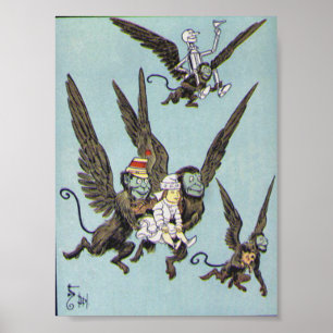 Flying Monkeys Color Poster