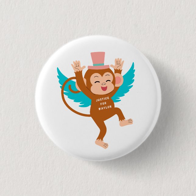 Flying Monkeys Of Justice Button (Front)