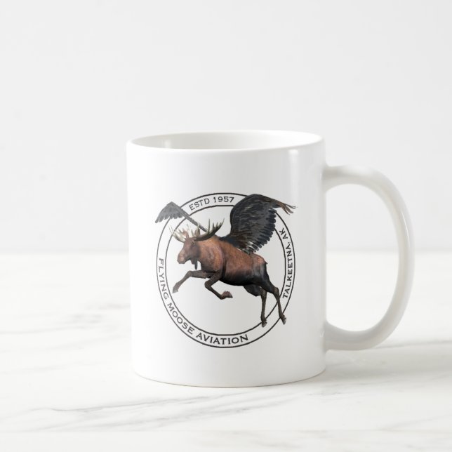 Flying Moose Aviation Coffee Mug (Right)