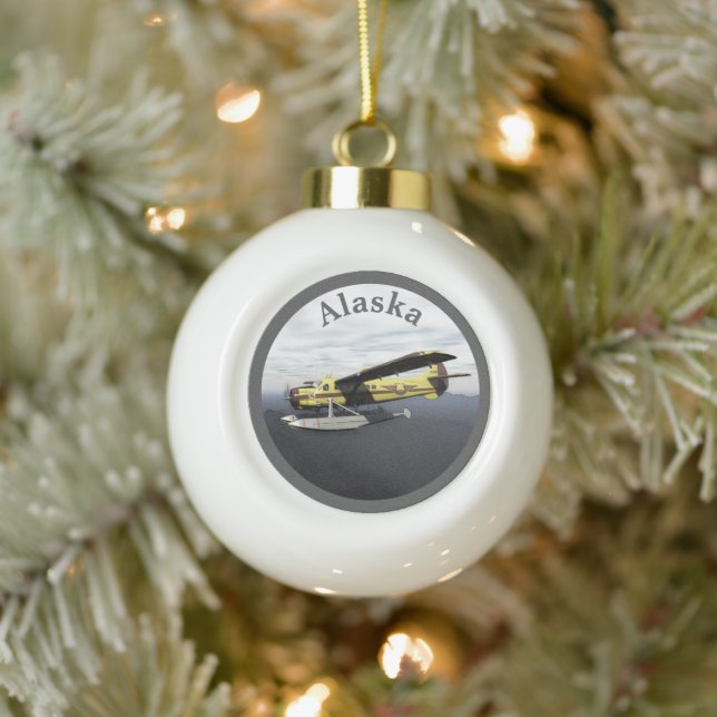 Flying Moose Aviation de Havilland DH3-C Otter Ceramic Ball Christmas Ornament (Tree)