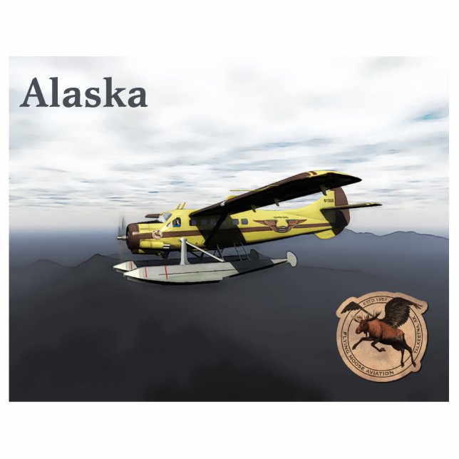 Flying Moose Aviation de Havilland DH3-C Otter Photo Sculpture Magnet (Front)