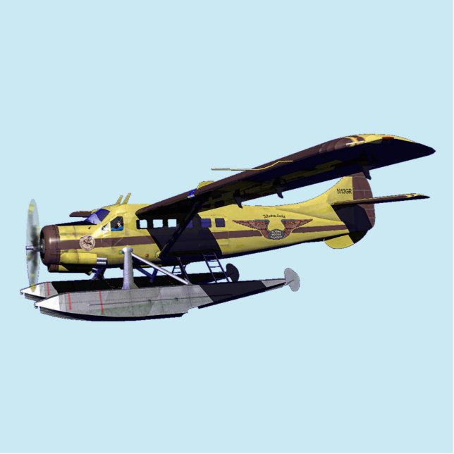 Flying Moose Aviation de Havilland DH3-C Otter Photo Sculpture Magnet (Front)