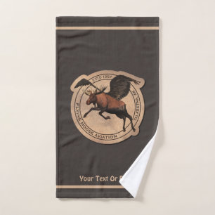 Flying Moose Aviation Patch Bath Towel Set